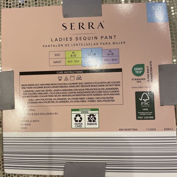 Serra Gold Sequin Bomber Joggers Pants Track Set Size Large Glam Glitzy Disco - Picture 10 of 10